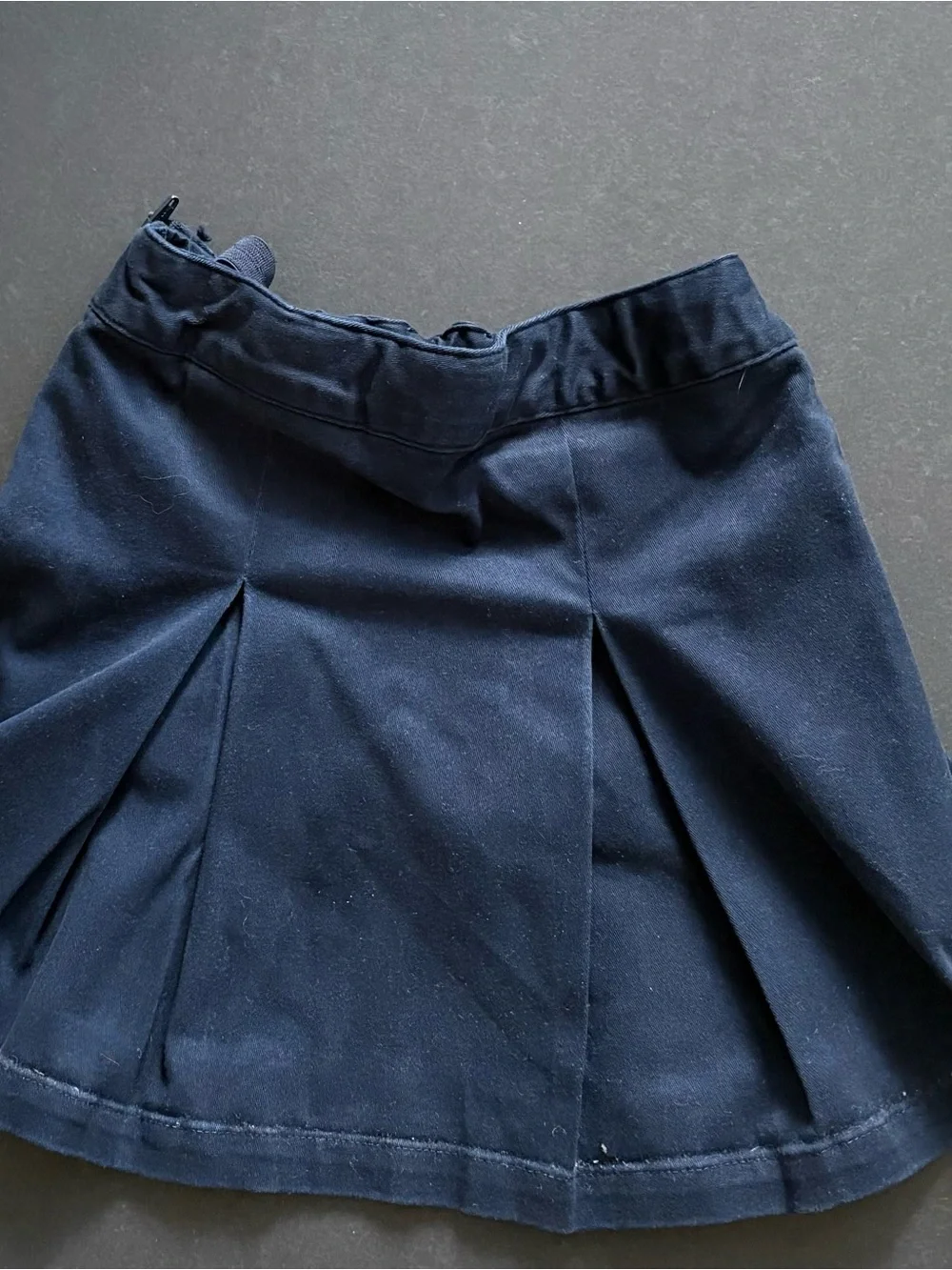 Kids Pleated Uniforms Skort Set - Navy and Beige Sz 5T